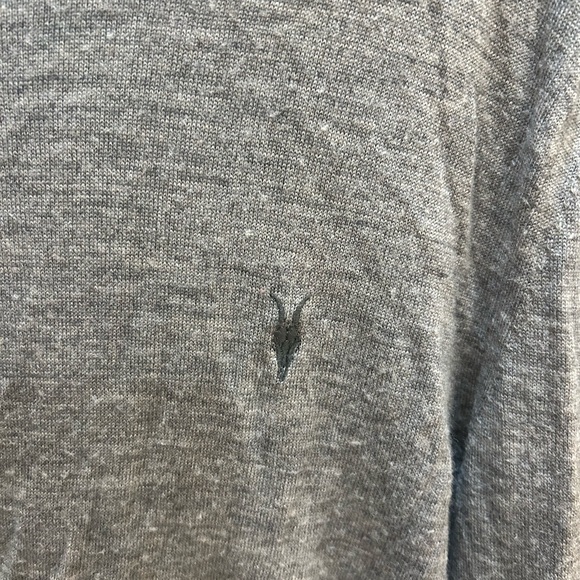 All Saints Gray Crewneck Sweater for Men size M has piling - Picture 4 of 10